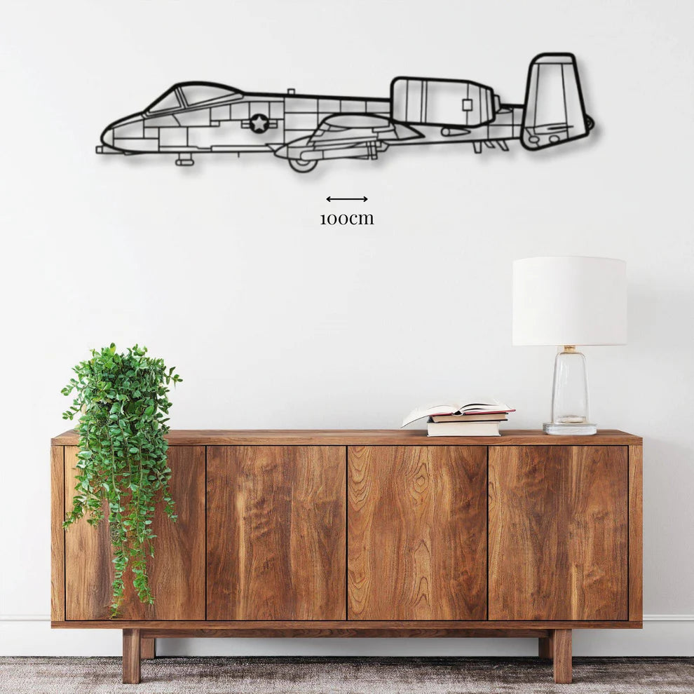 IIديكور جداري معدني بزينة طيارة فيرشايلد ريبابليك A-10ثاندربولت