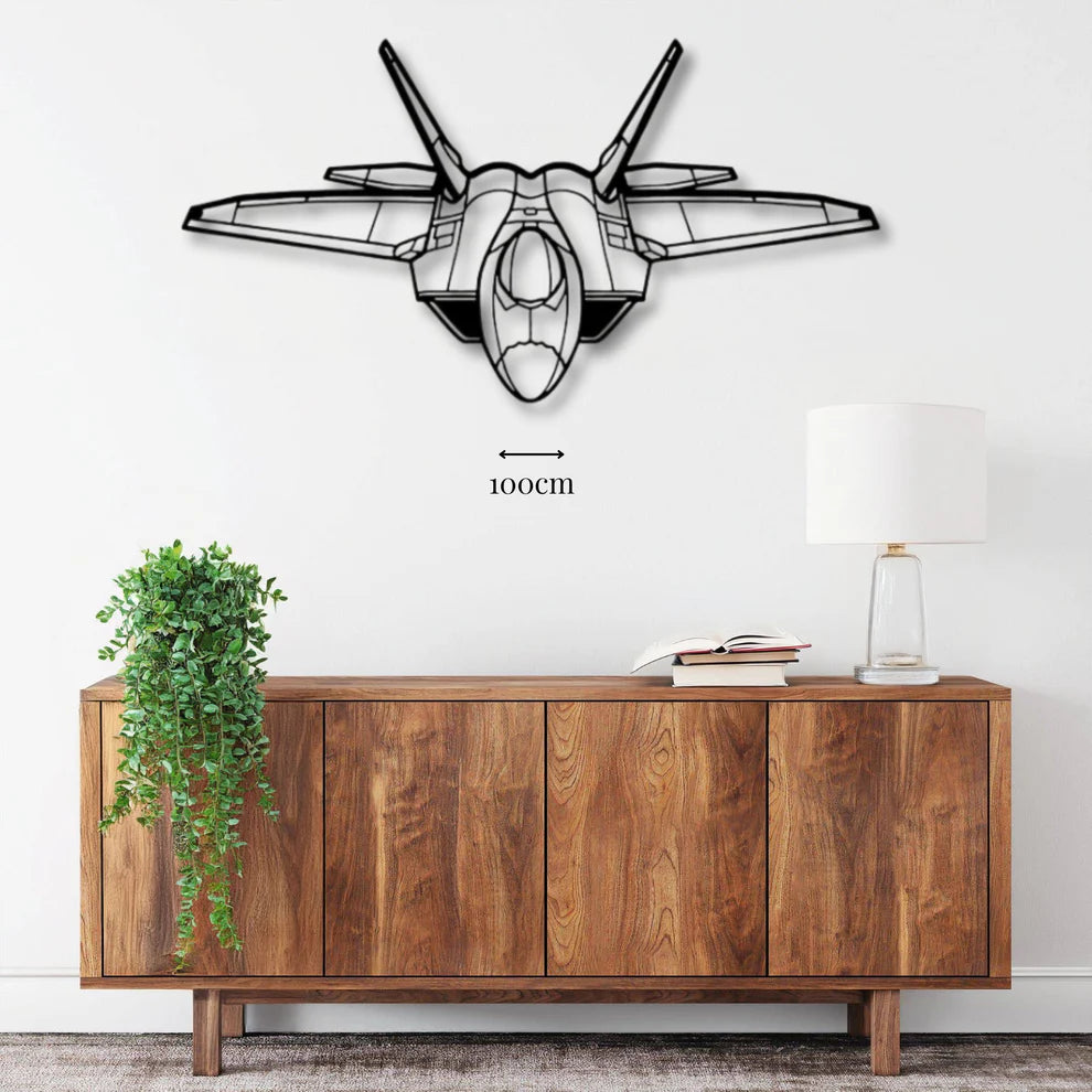 ديكور جداري معدني بزينة طيارة - لوكهيد مارتن F-22رابتور