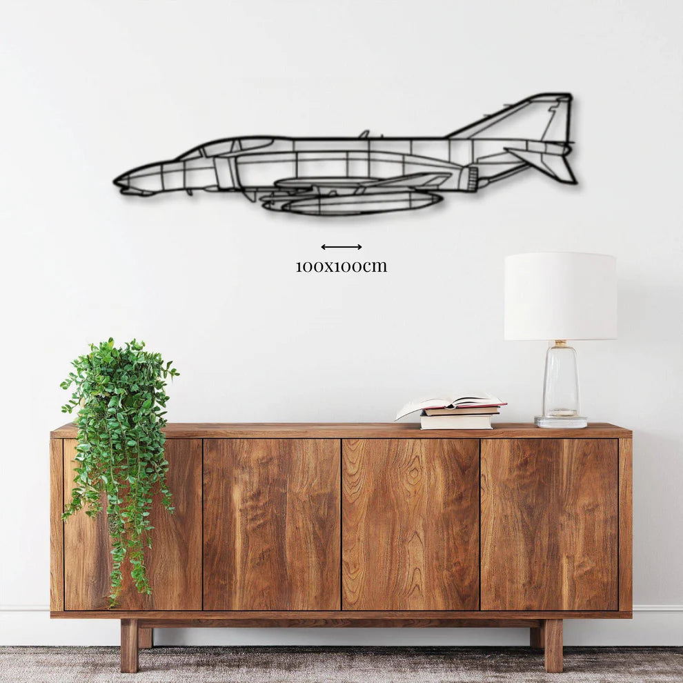 ديكور جداري معدني بزينة طيارة - ماكدونيل دوغلاس F-4B فانتوم