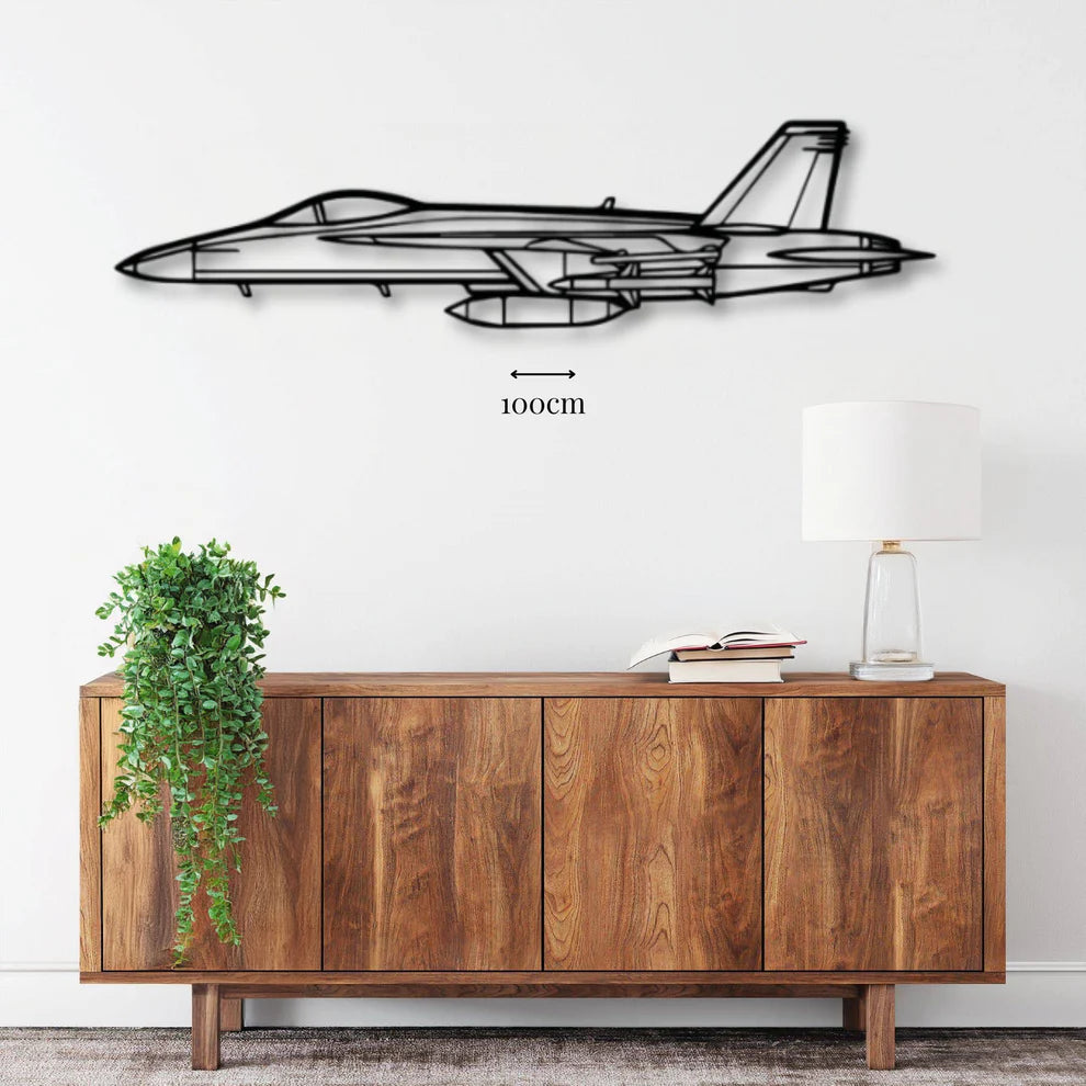 ديكور جداري معدني بزينة طيارة - ماكدونيل دوغلاس F/A-18 هورنت
