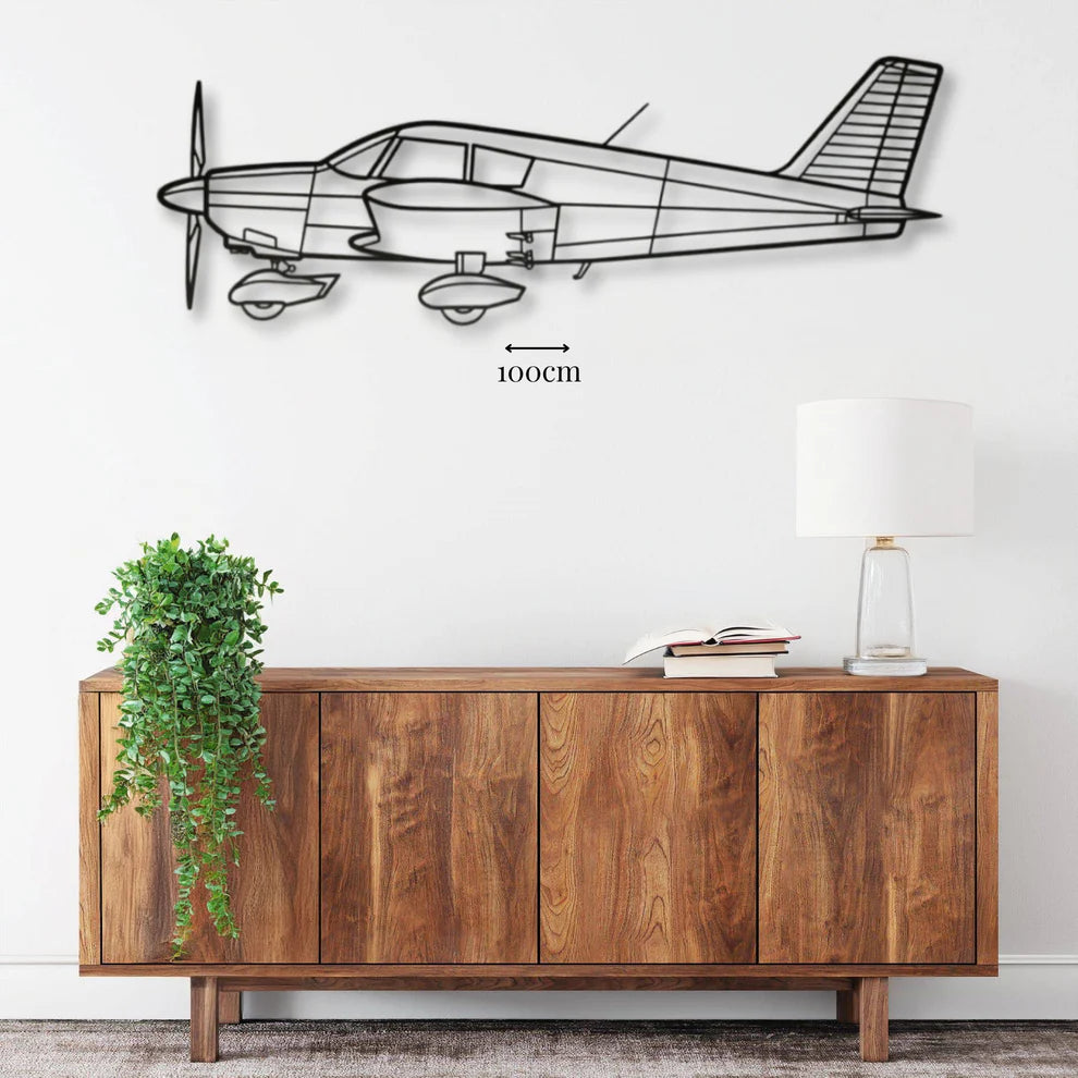 PA-28-140 ديكور جداري معدني بزينة طيارة - بايبر تشيروكِي