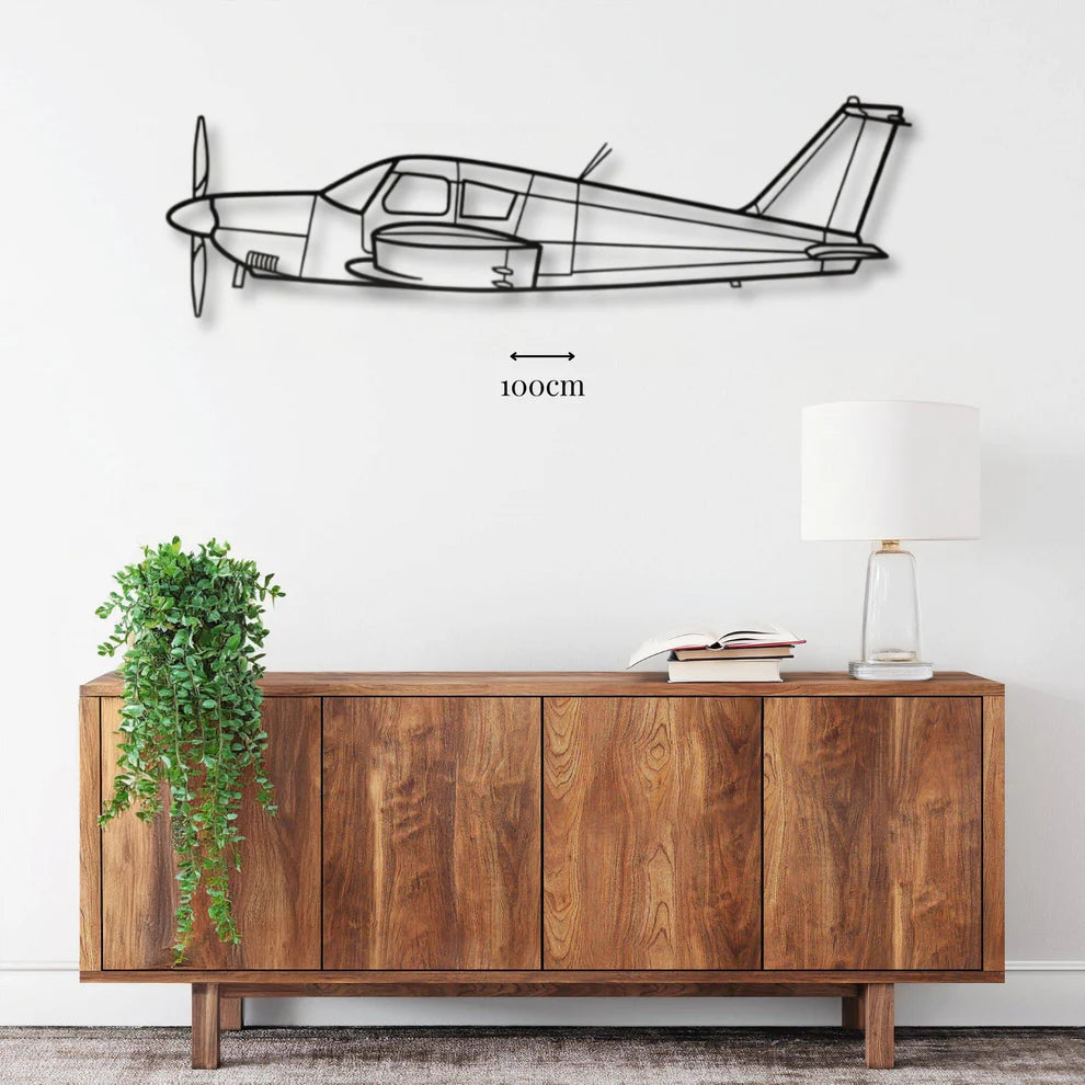 ديكور جداري معدني بزينة طيارة - بايبر PA-28 تشيروكِي