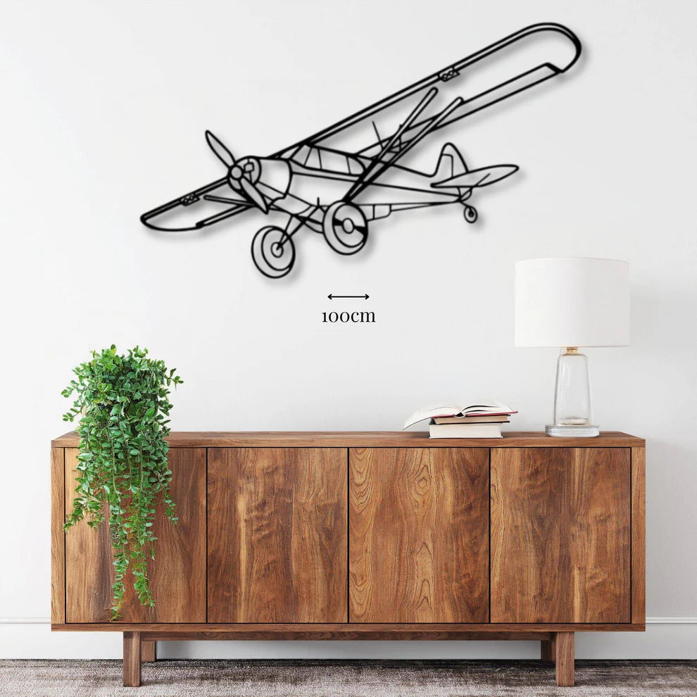 ديكور جداري معدني بزينة طيارة - بايبر سوبر كب