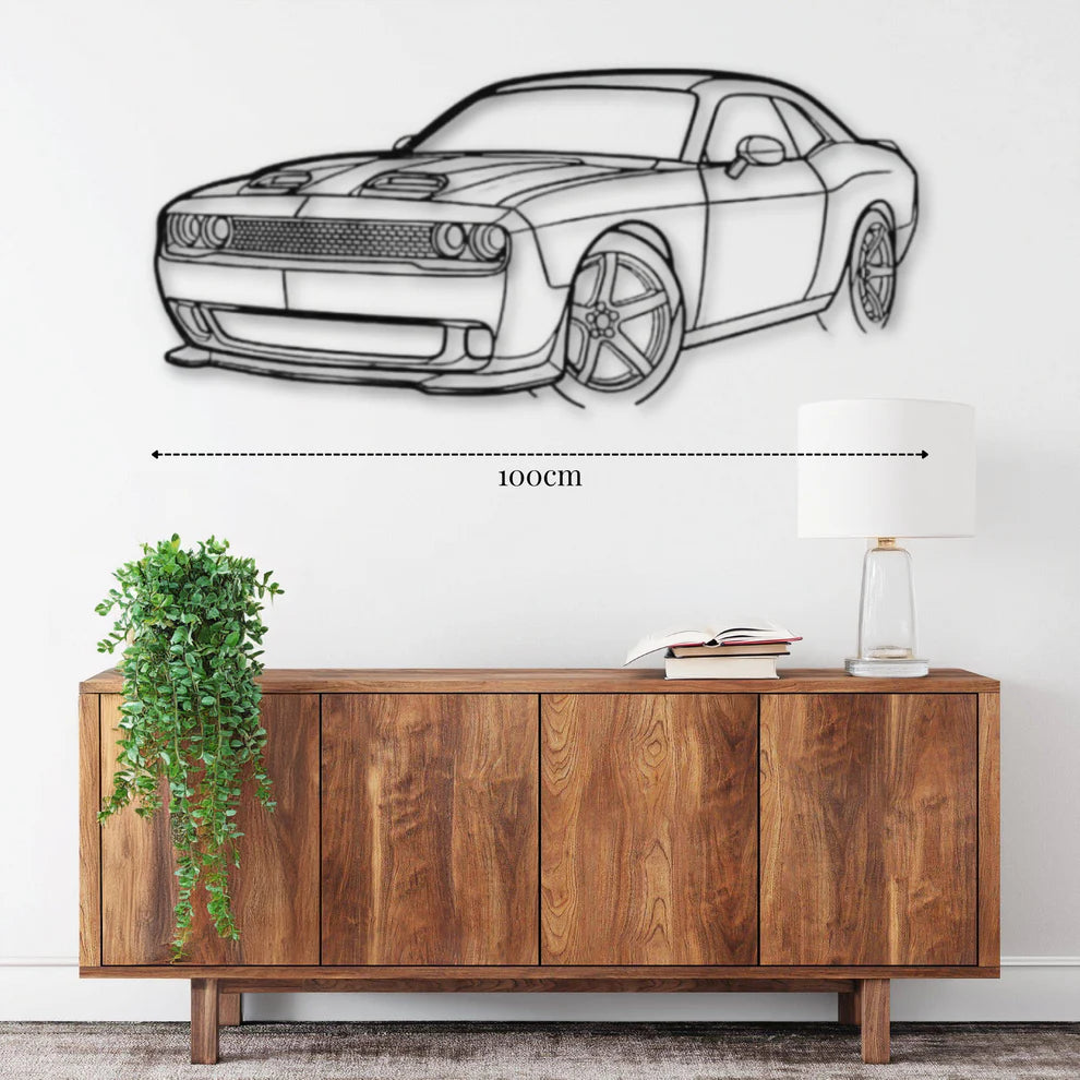 ديكور جداري معدني بزينة دودج تشالنجر SRT موديل 2023