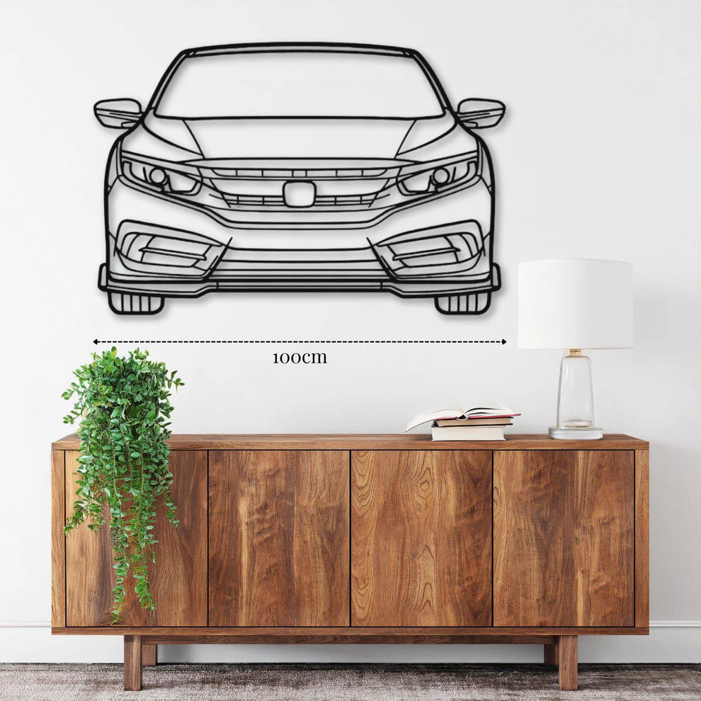 ديكور جداري معدني بزينة سيارة هوندا سيفيك موديل 2016