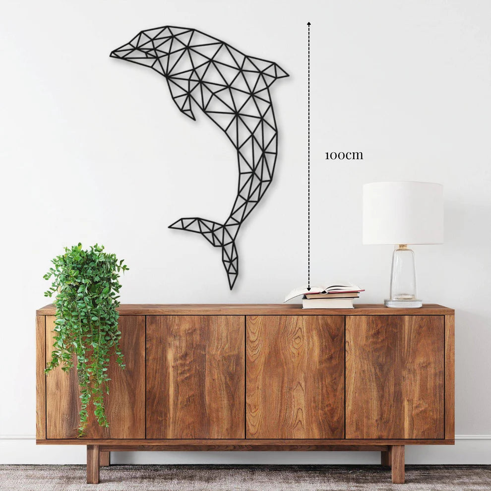 ديكور جداري معدني - بزينة على شكل دولفين