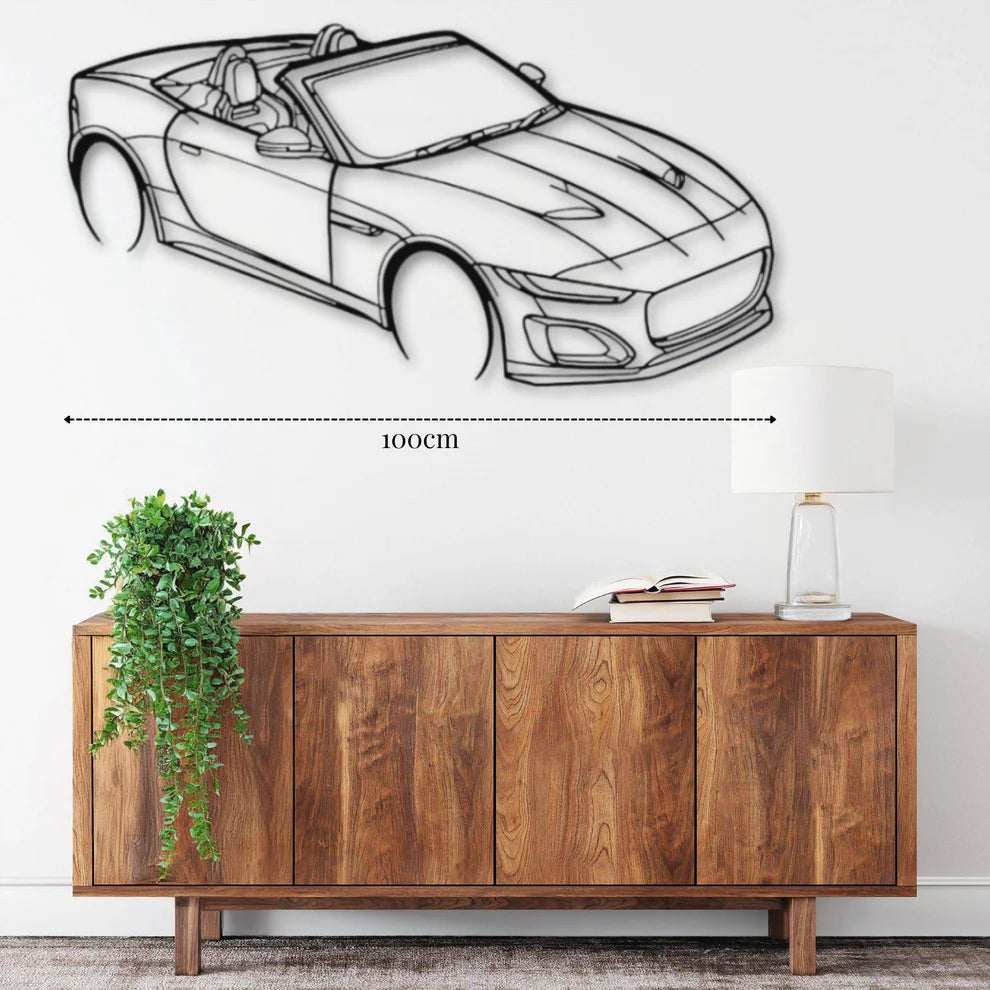 ديكور جداري معدني بزينة سيارة – جاكوار F-Type(من الأعلى)