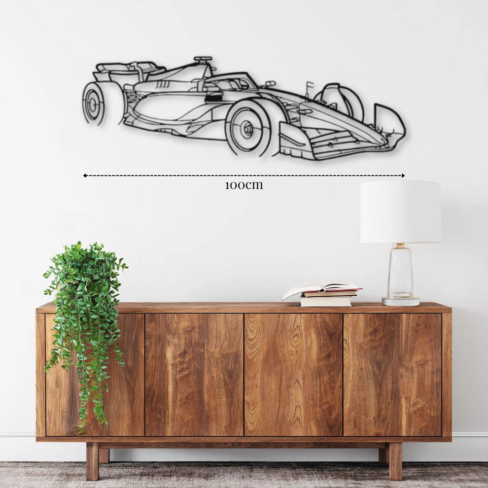 ديكور جداري معدني بزينة سيارة فيراري SF-24 منظر جانبي