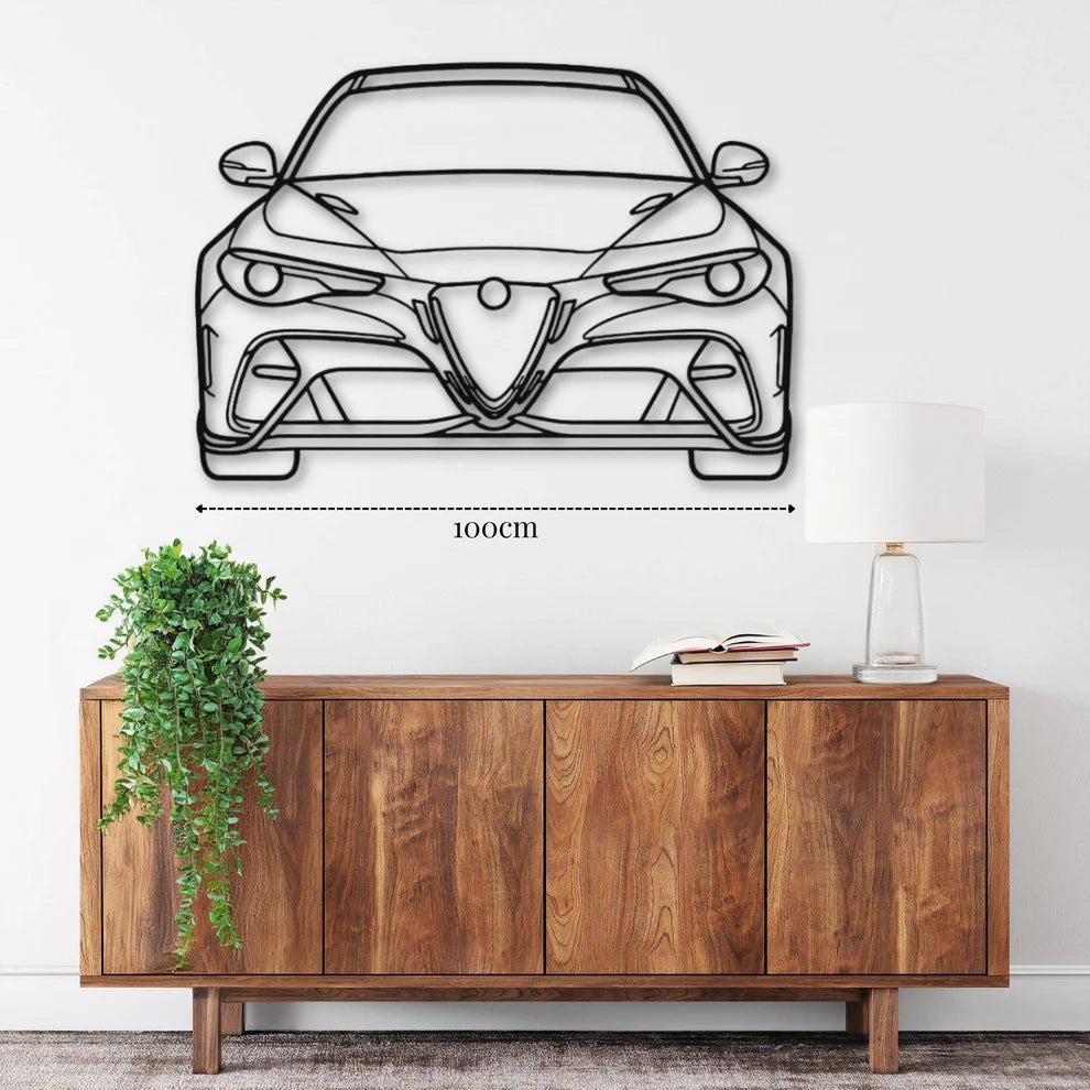 GTAm ديكور جداري معدني بزينة سيارة – ألفا روميو جوليا