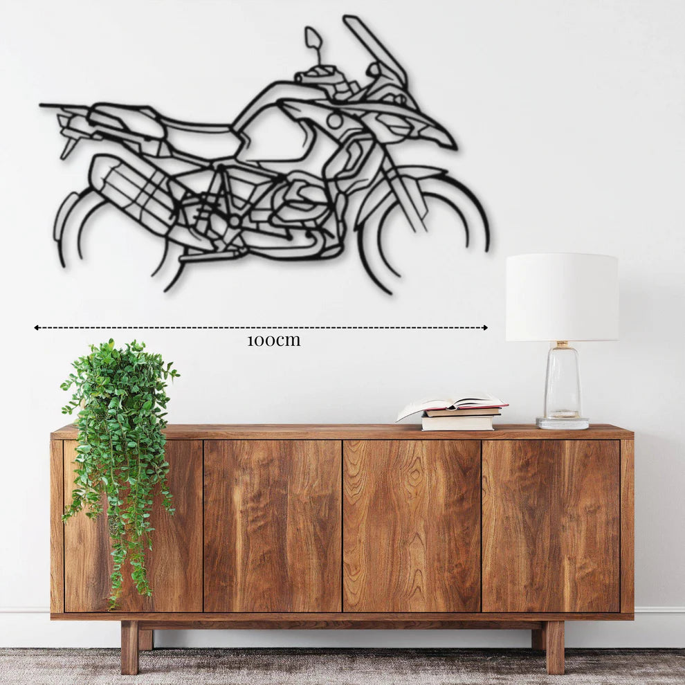 GS إندورو  ديكور جداري معدني بزينة دراجة نارية – بي إم دبليو