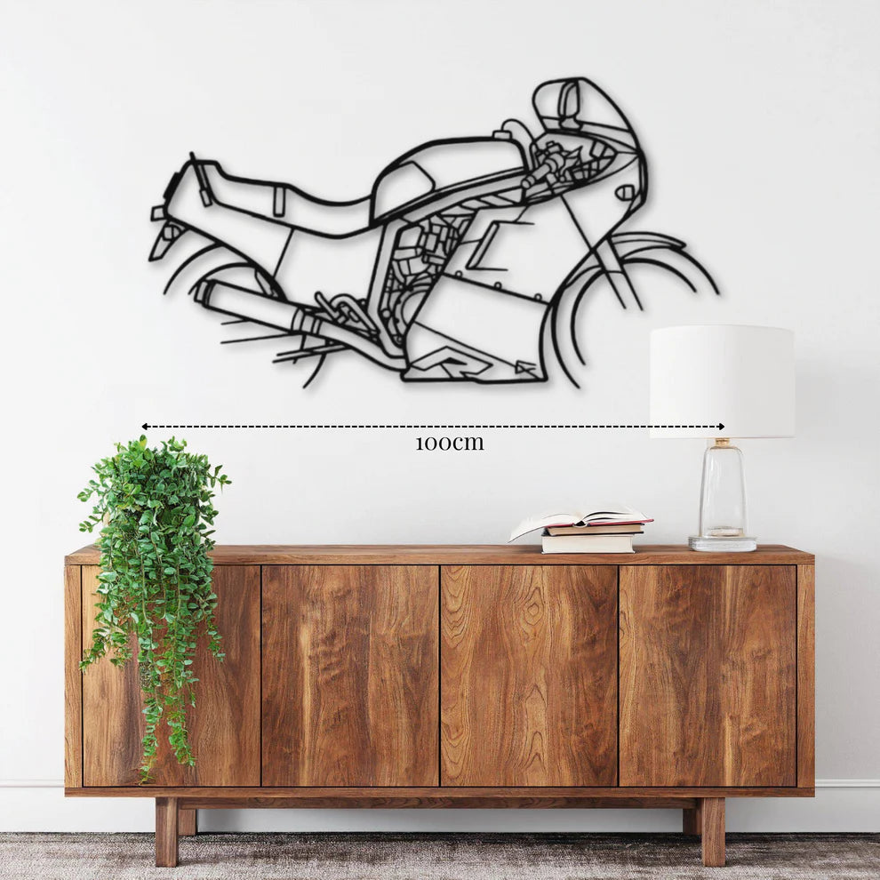 ديكور جداري معدني بزينة دراجة نارية سوزوكي GSX-R 750 موديل 1986