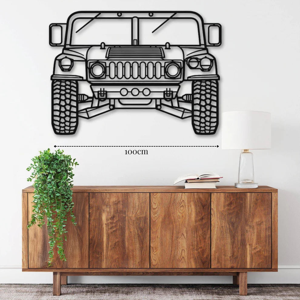 Hديكور جداري معدني بزينة سيارة – هامر 1