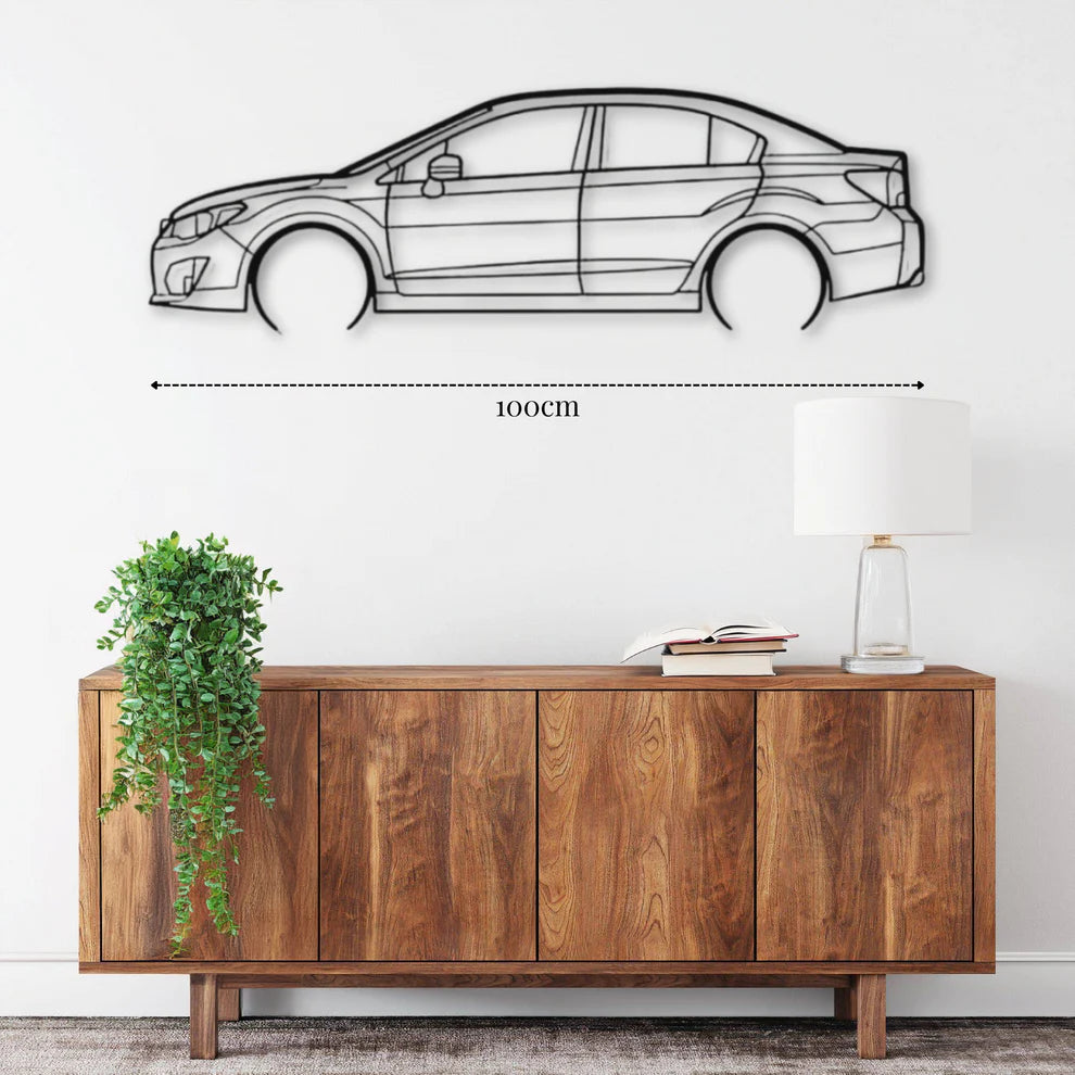 ديكور جداري معدني بزينة سيارة سوبارو إمبريزا سيدان موديل 2015