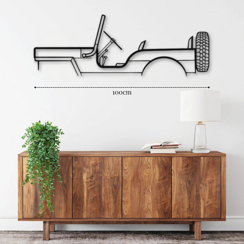 M38A1 ديكور جداري معدني بزينة سيارة – ويليس (1957)