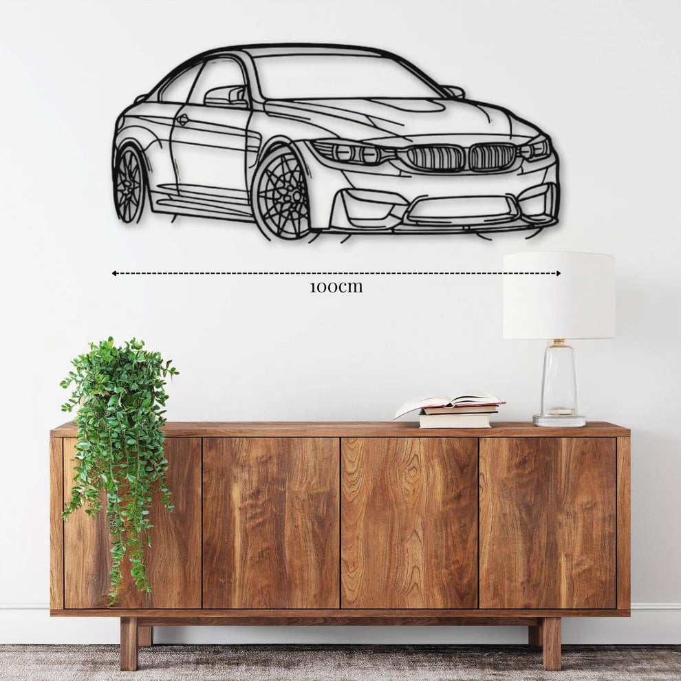 ديكور جداري معدني بزينة سيارة رائعة وأنيقة