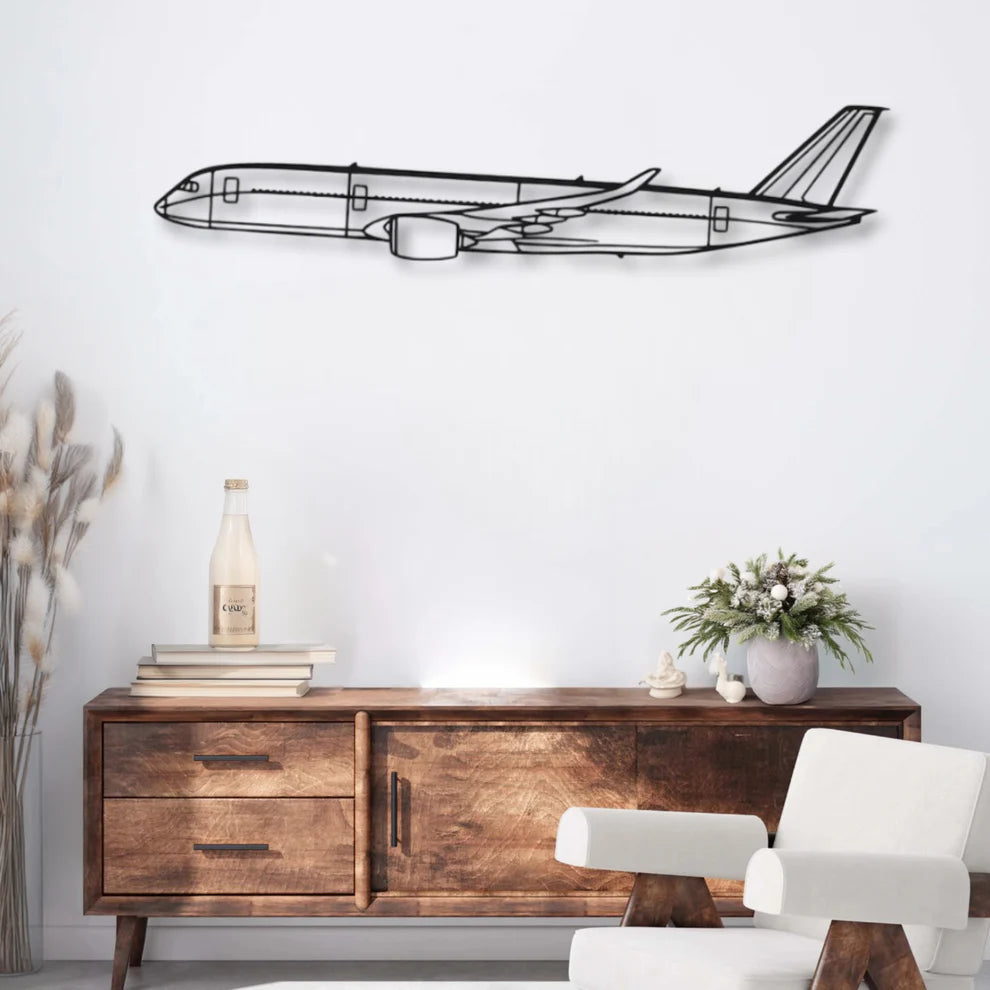 ديكور جداري معدني بزينة إيرباص A350 الرائعة