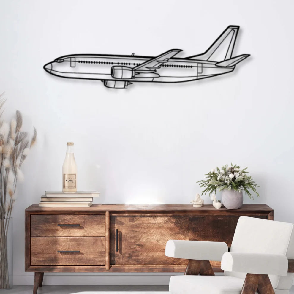 ديكور جداري معدني بزينة طائرة بوينج 737 الرائعة