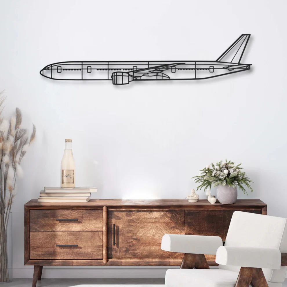 ديكور جداري معدني بزينة طائرة بوينغ 777-300ER