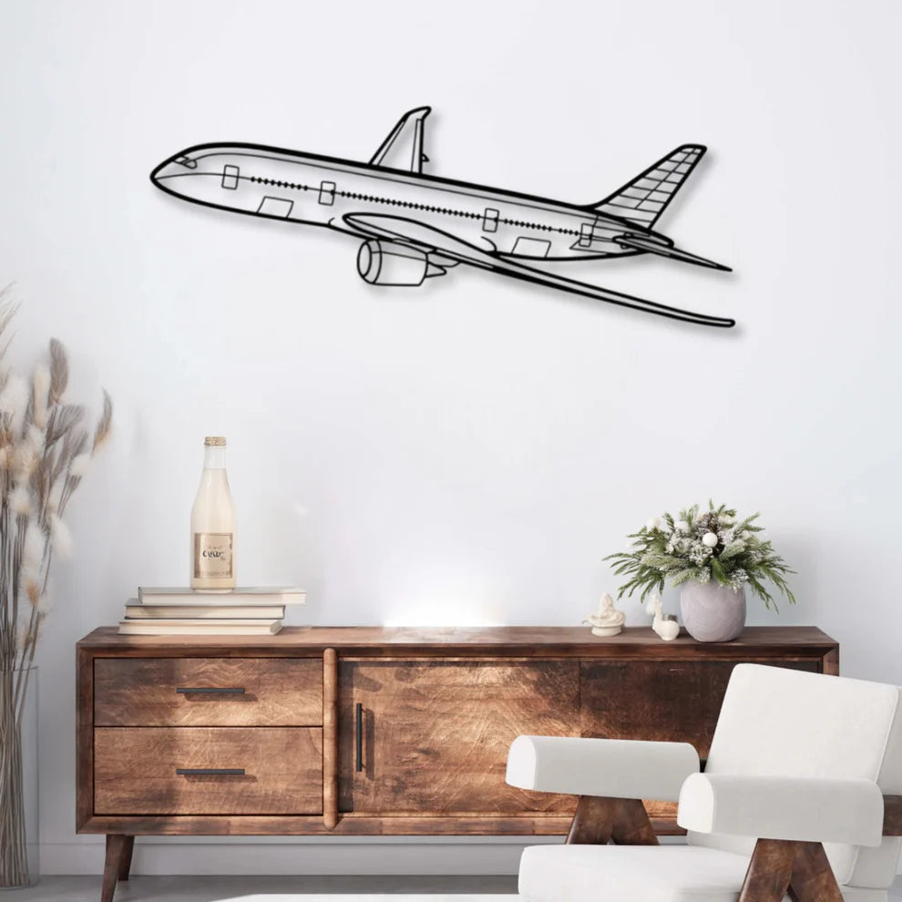 ديكور جداري معدني بزينة طائرة بوينغ 787