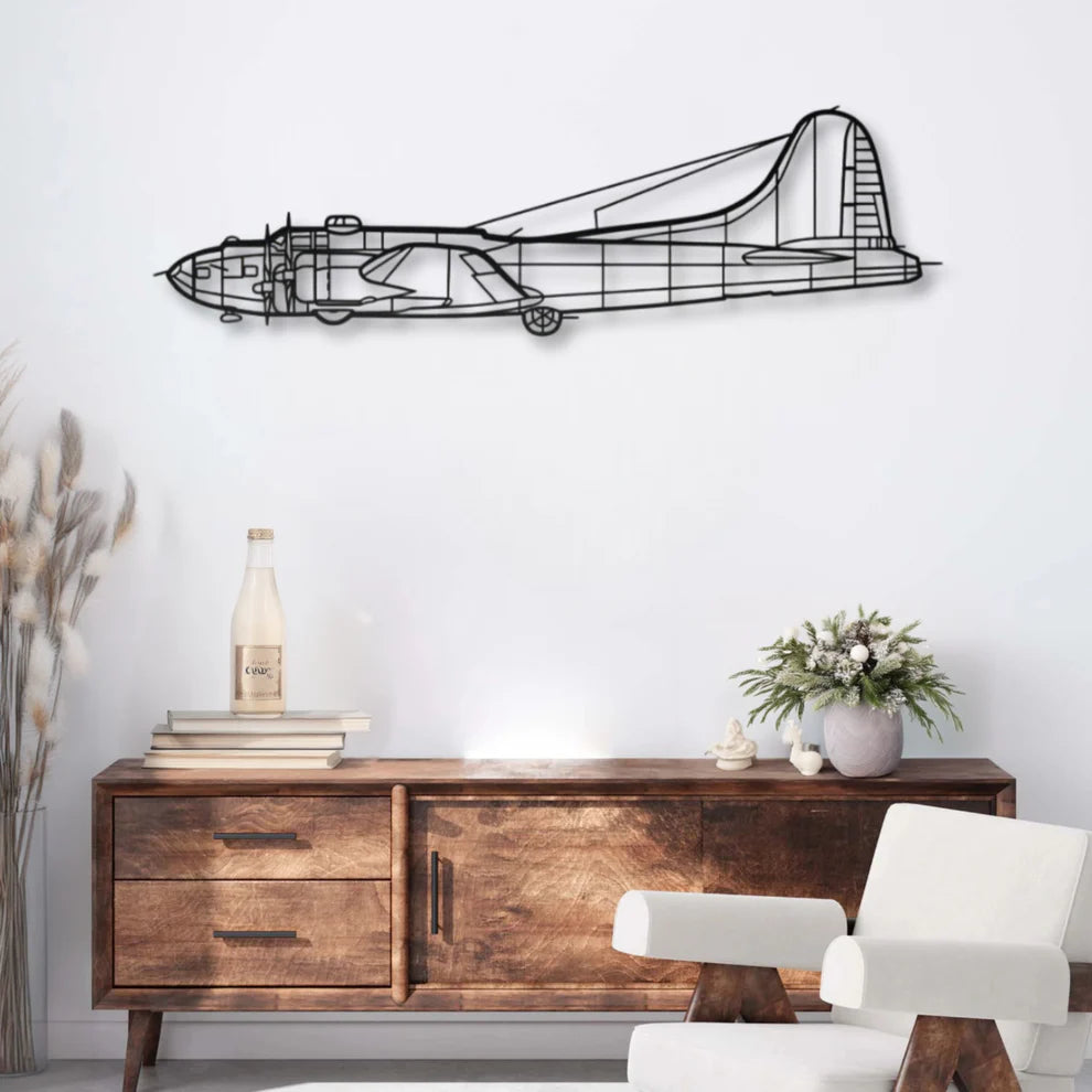 ديكور جداري معدني بزينة طائرة بوينغ B-17 فلاينغ فورترس