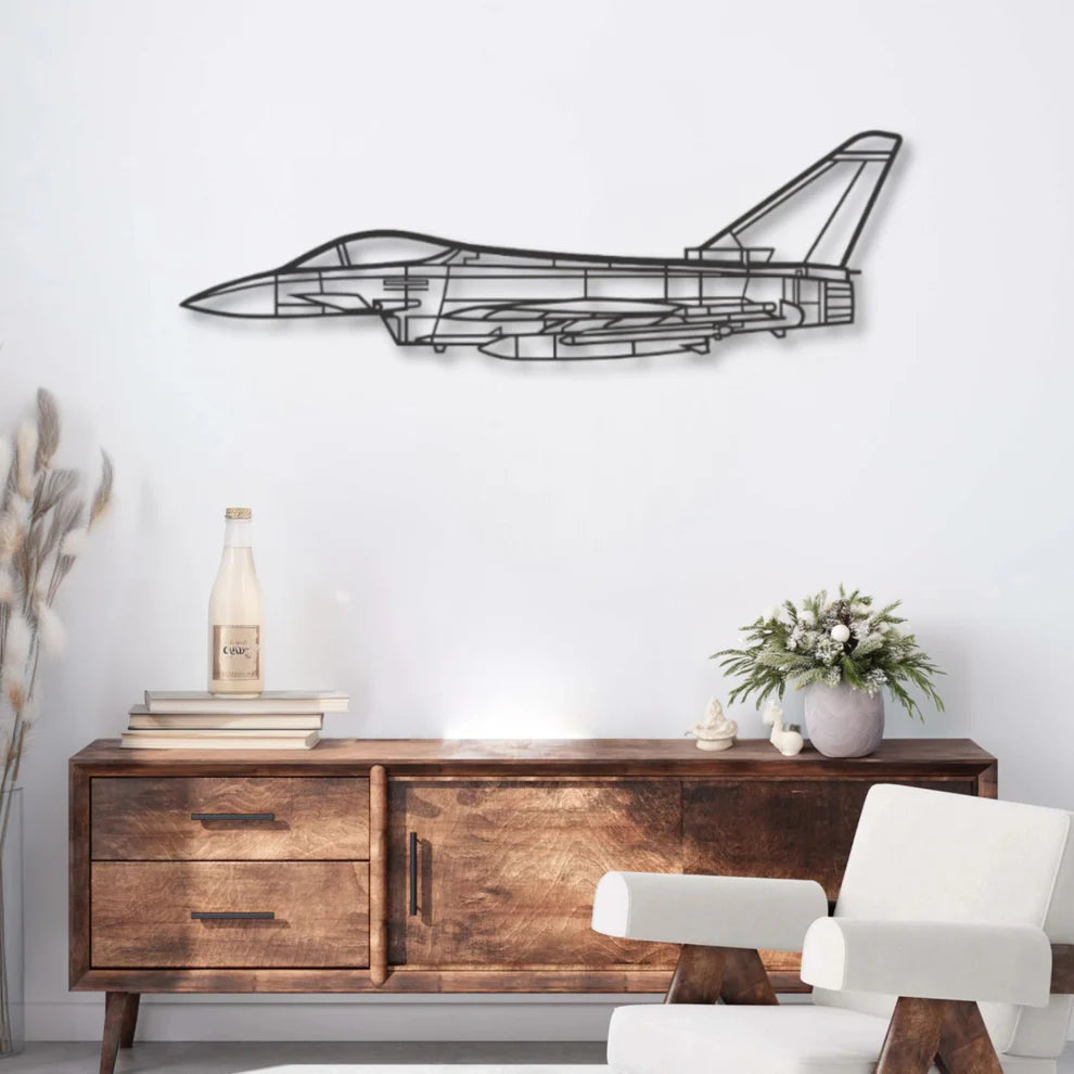 ديكور جداري معدني بزينة طيارة - يوروفايتر تايفون