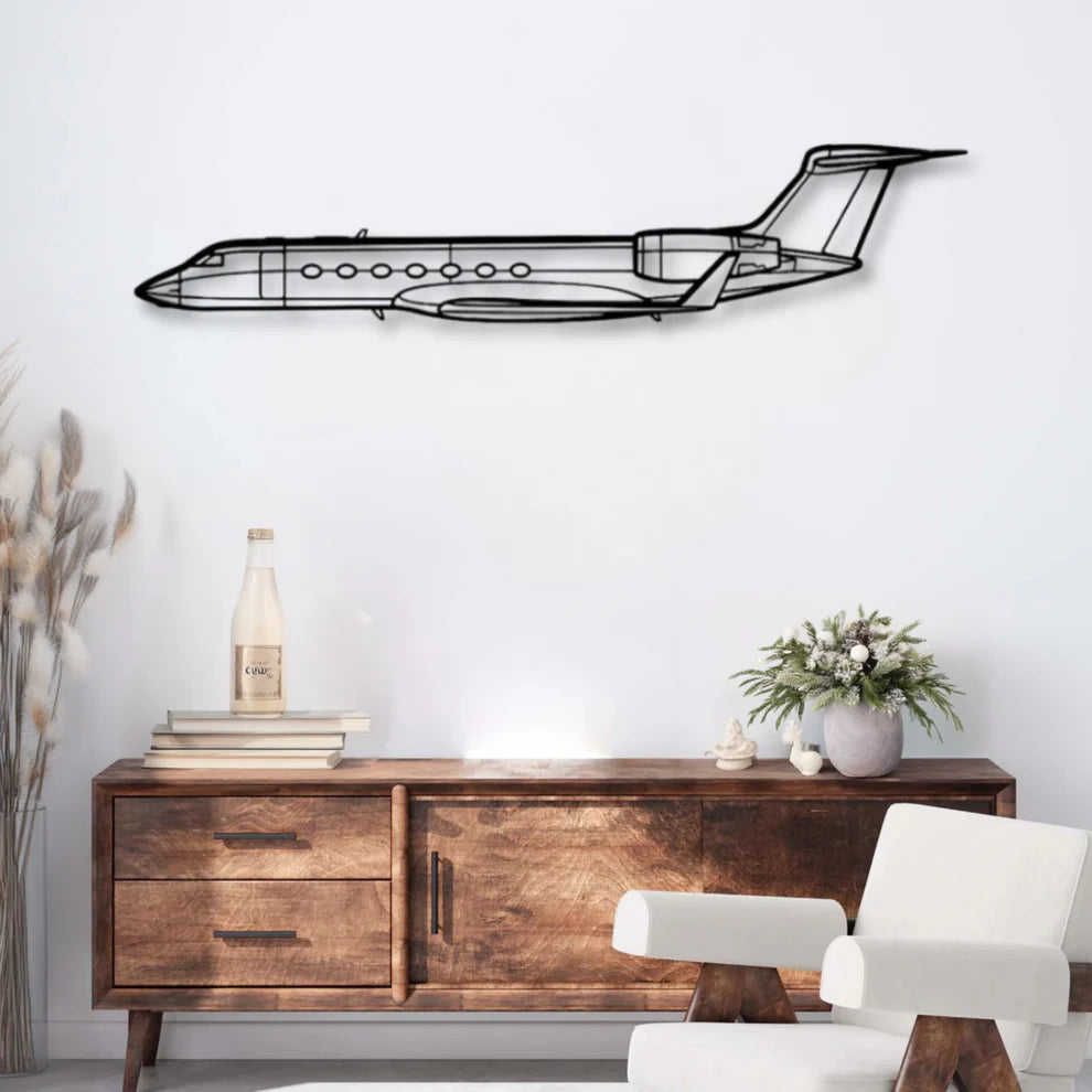 ديكور جداري معدني بزينة طيارة - جلف ستريم G550