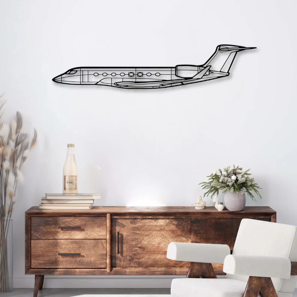 ديكور جداري معدني بزينة طيارة - جلف ستريم G650