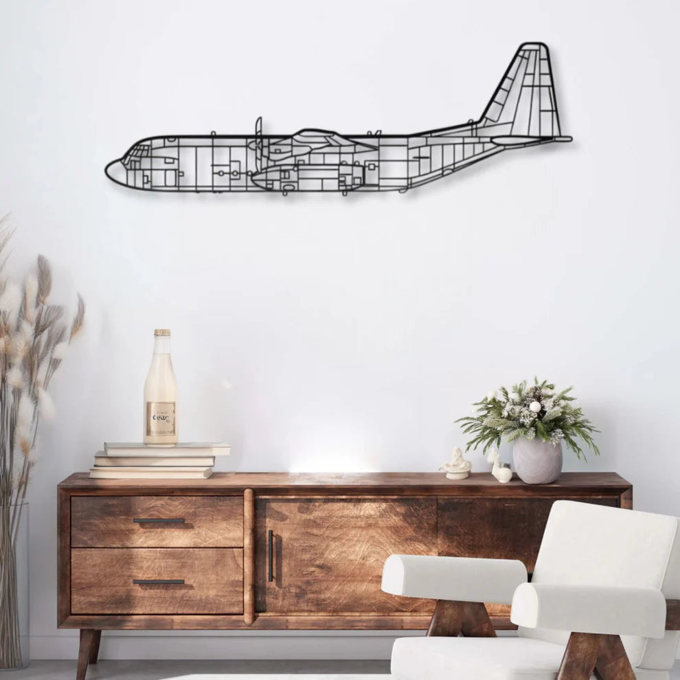 ديكور جداري معدني بزينة طيارة - لوكهيد C-130هيركوليس