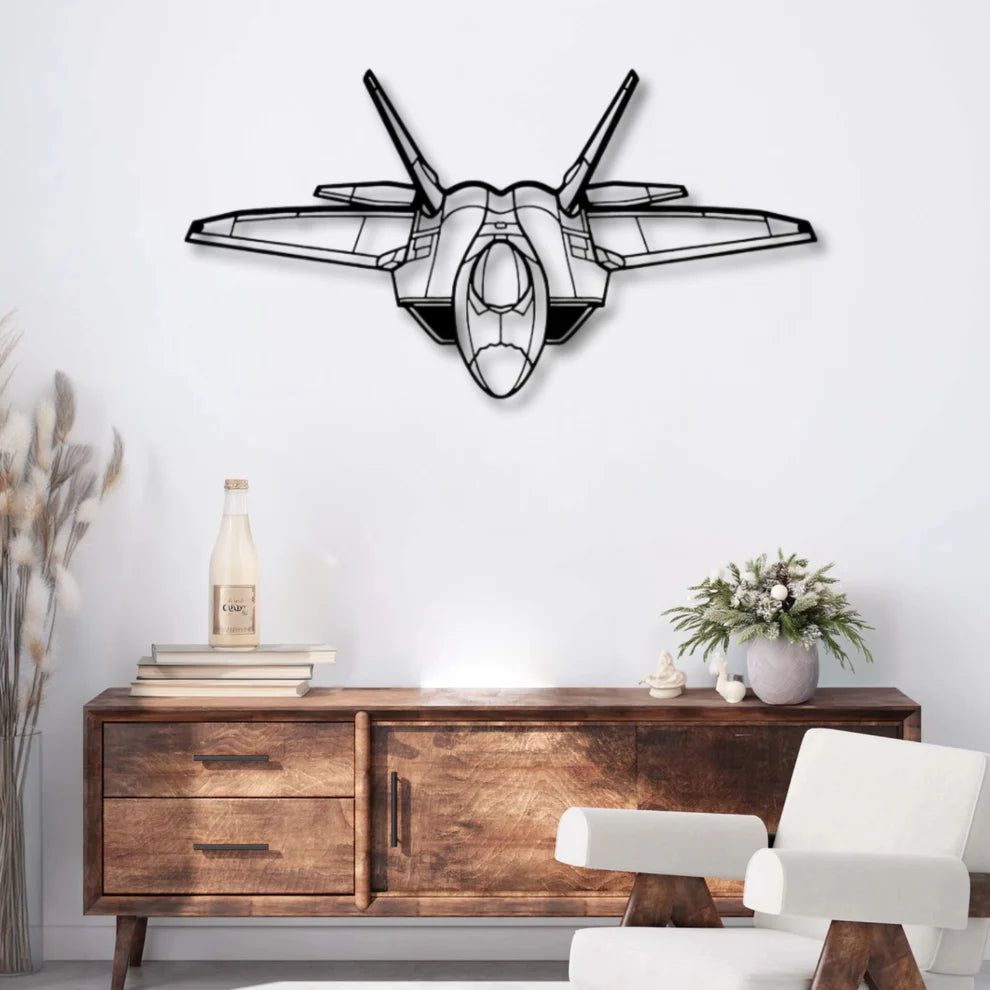 ديكور جداري معدني بزينة طيارة - لوكهيد مارتن F-22رابتور