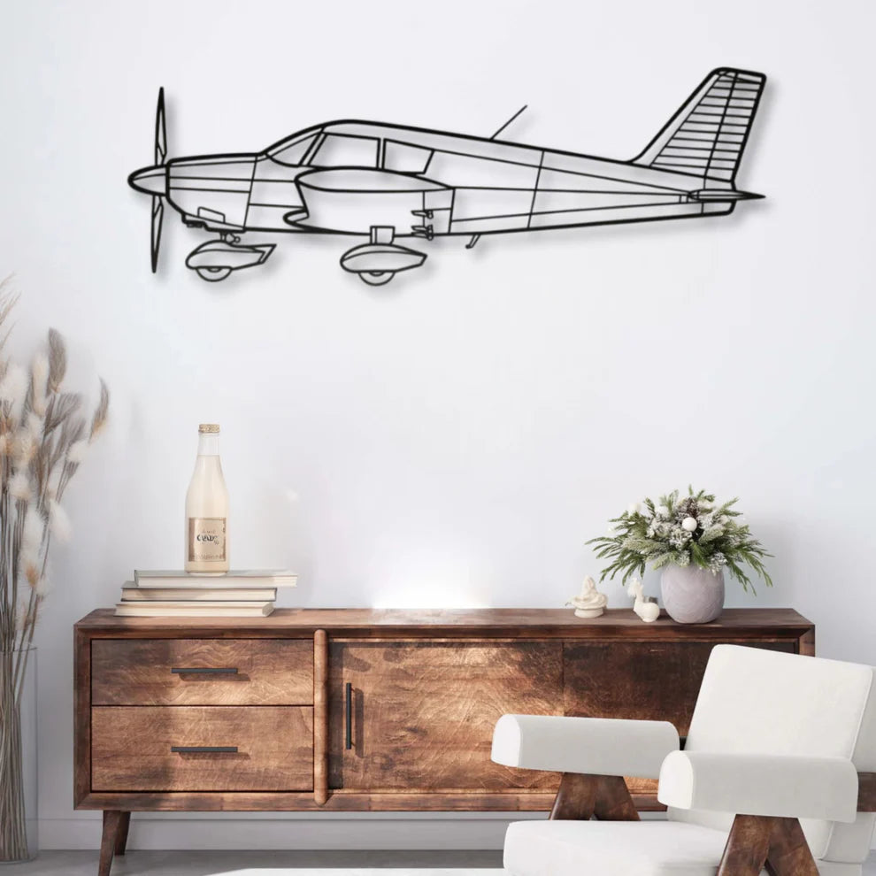 PA-28-140 ديكور جداري معدني بزينة طيارة - بايبر تشيروكِي