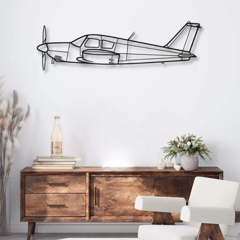 ديكور جداري معدني بزينة طيارة - بايبر PA-28 تشيروكِي