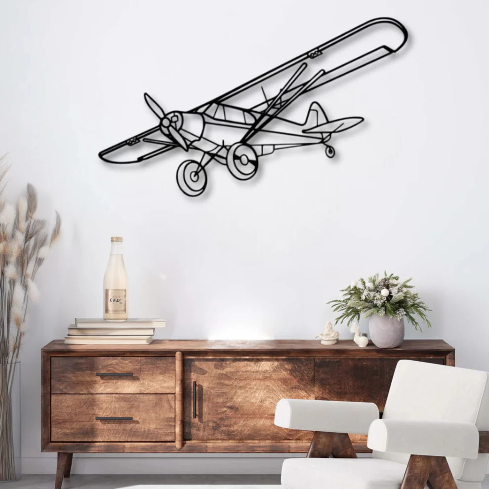 ديكور جداري معدني بزينة طيارة - بايبر سوبر كب