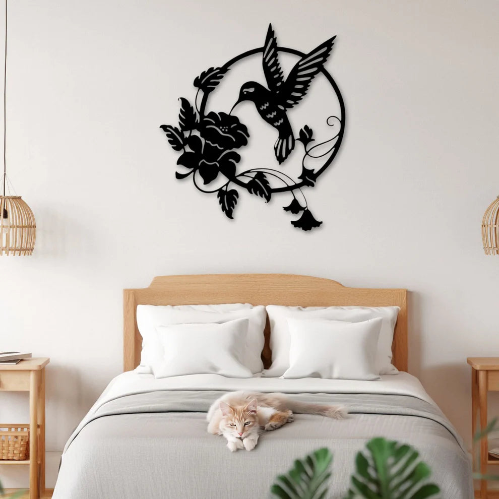 ديكور جداري معدني - بزينة طائر الجميل