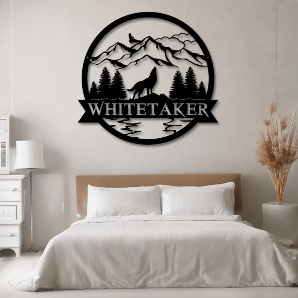 ديكور جداري معدني بزينة الجبال و الوديان الجميلة