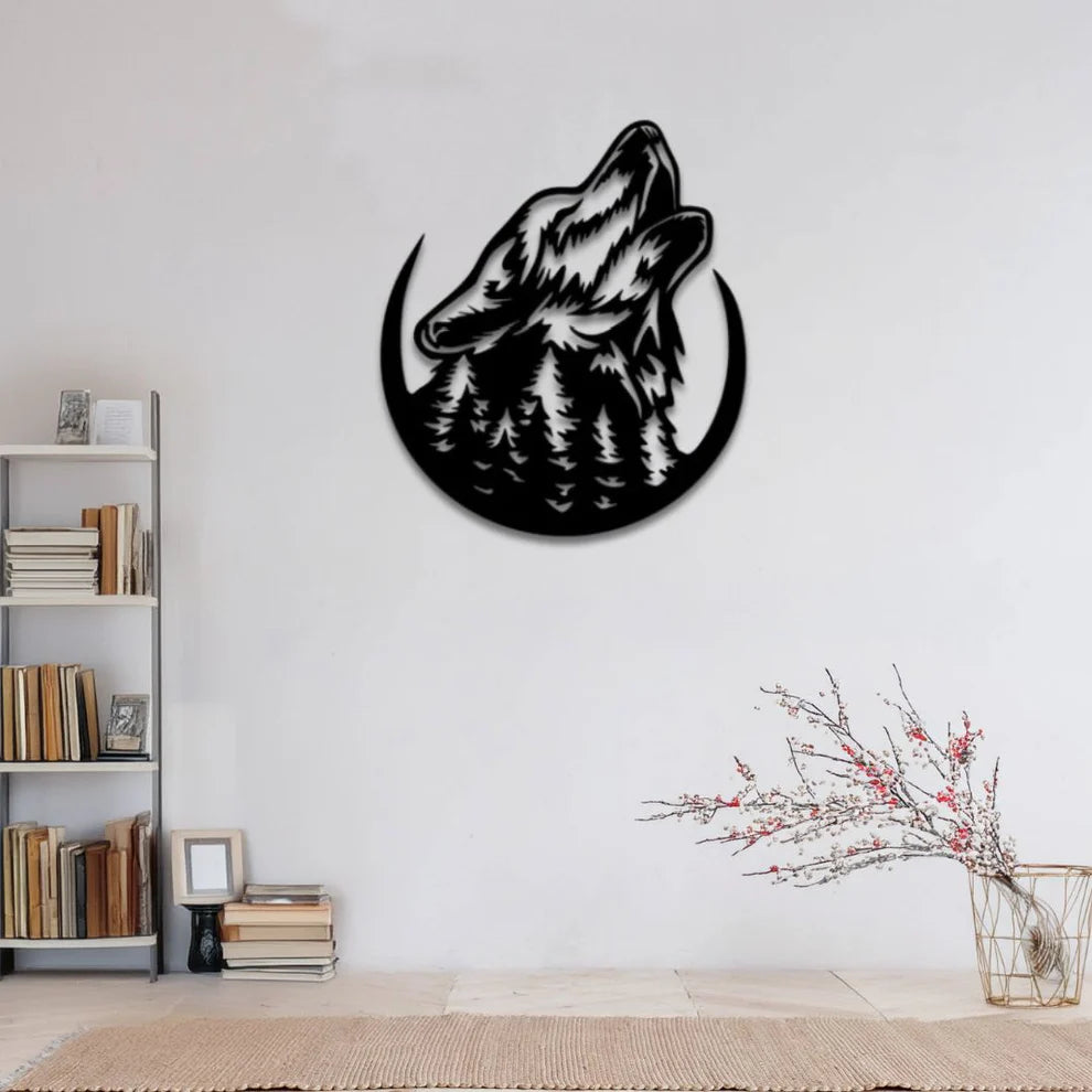 ديكور زينة حائط على شكل ذئب