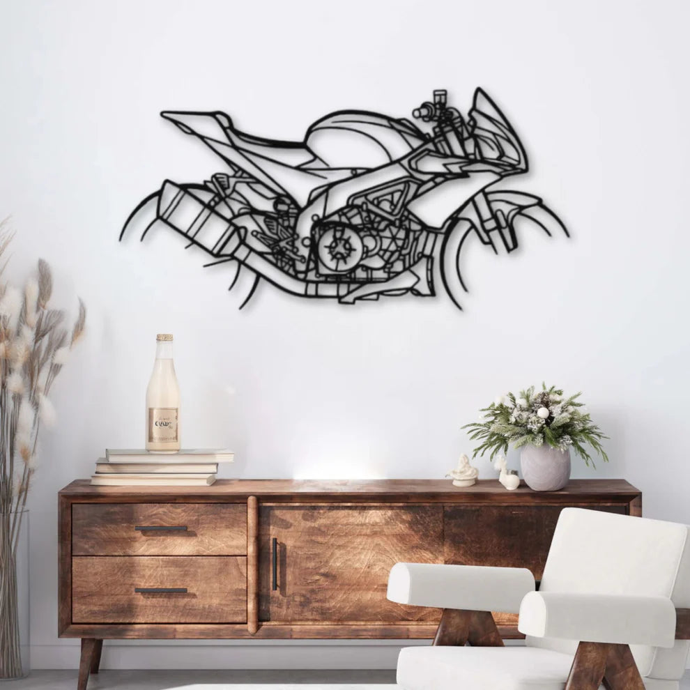 ديكور جداري معدني بزينة لدراجة نارية أبريليا توونو V4 1100 موديل 2018