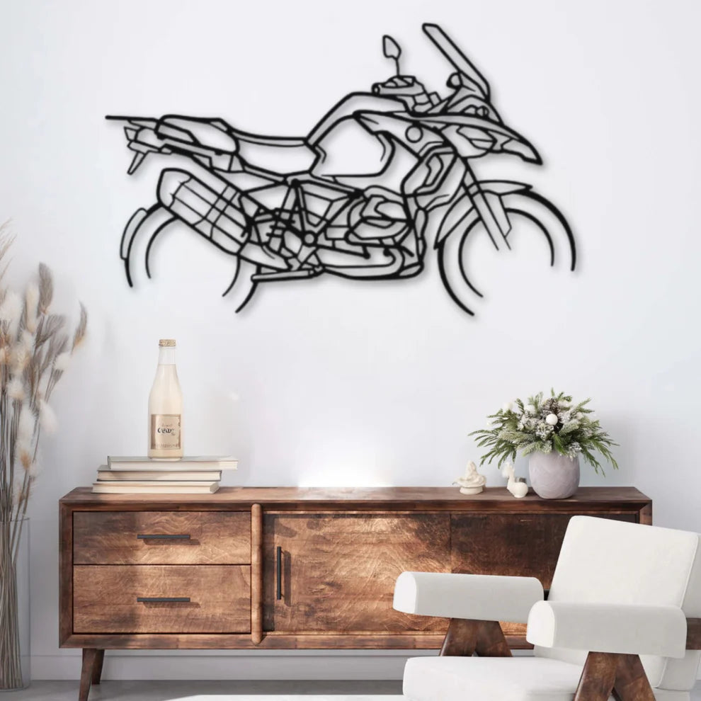 GS إندورو  ديكور جداري معدني بزينة دراجة نارية – بي إم دبليو