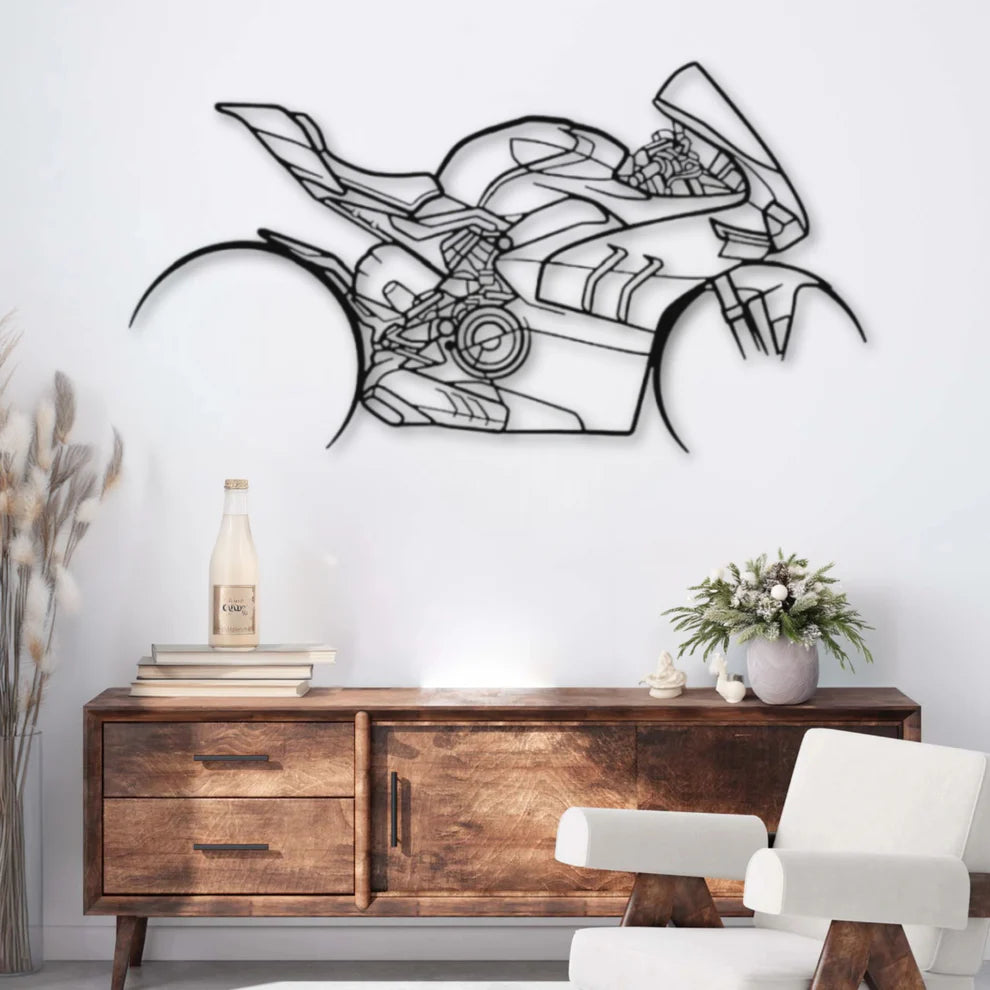 V4 SP ديكور جداري معدني بزينة دراجة نارية – دوكاتي بانيجالي