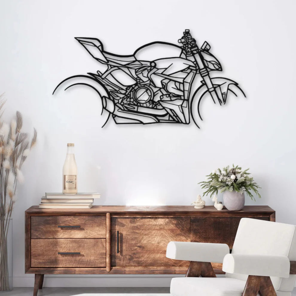 ديكور جداري معدني بزينة دراجة نارية دوكاتي ستريت فايتر V2 موديل 2023