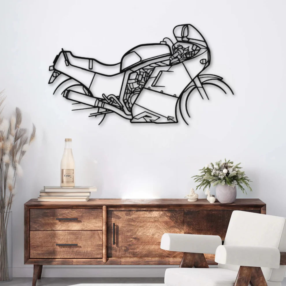 ديكور جداري معدني بزينة دراجة نارية سوزوكي GSX-R 750 موديل 1986