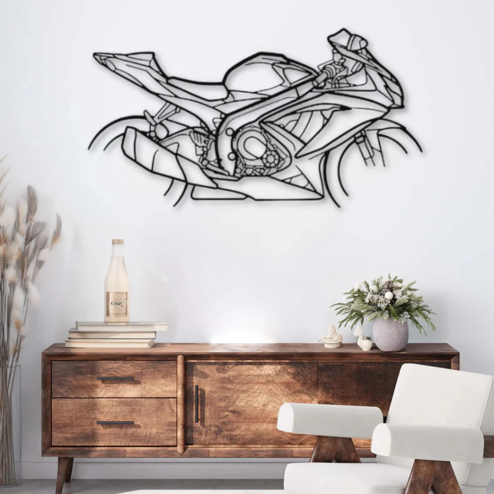 ديكور جداري معدني بزينة لدراجة نارية سوزوكي GSX-R