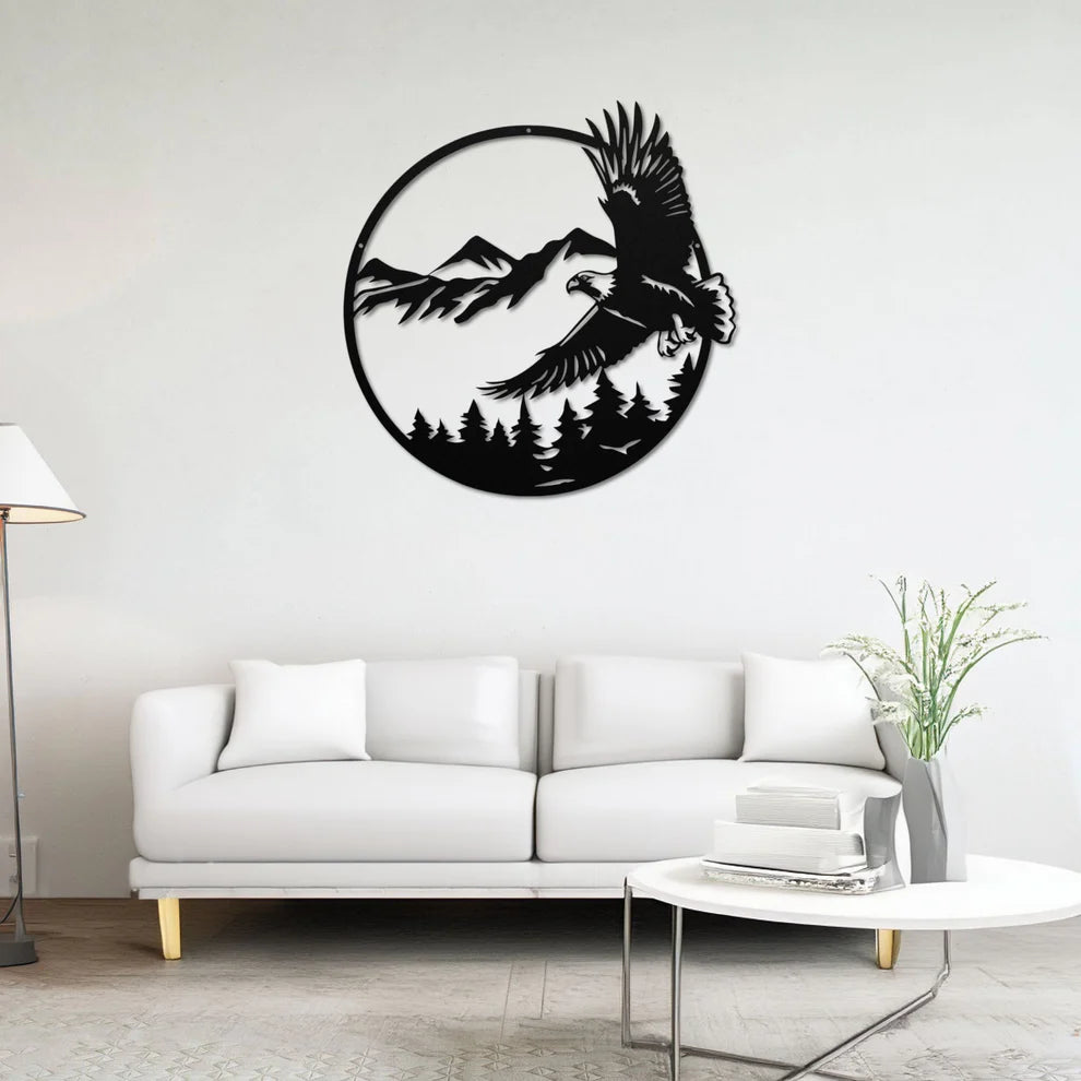 ديكور جداري معدني - بزينة طائر النسر الرائع