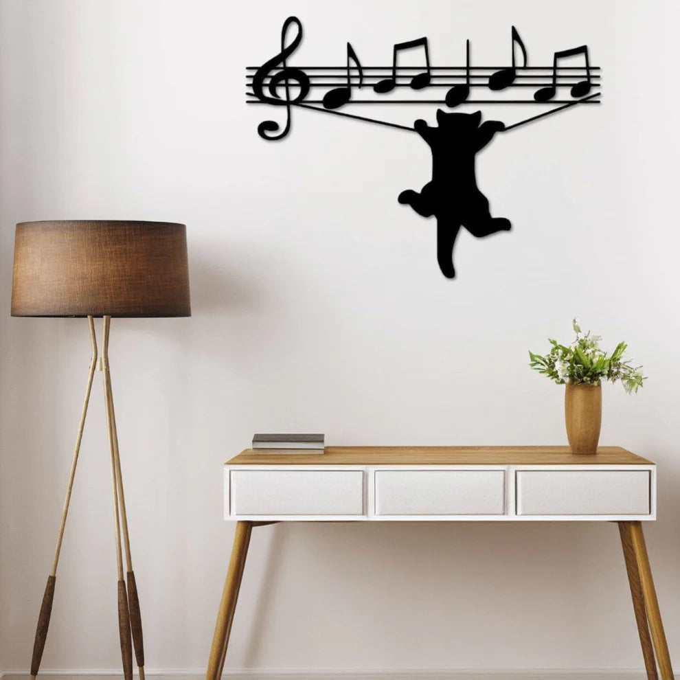 ديكور جداري معدني - بزينة سرب رنة القط