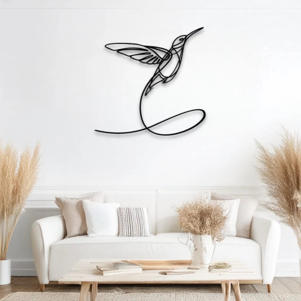 ديكور جداري معدني - بزينة طائر الجميل