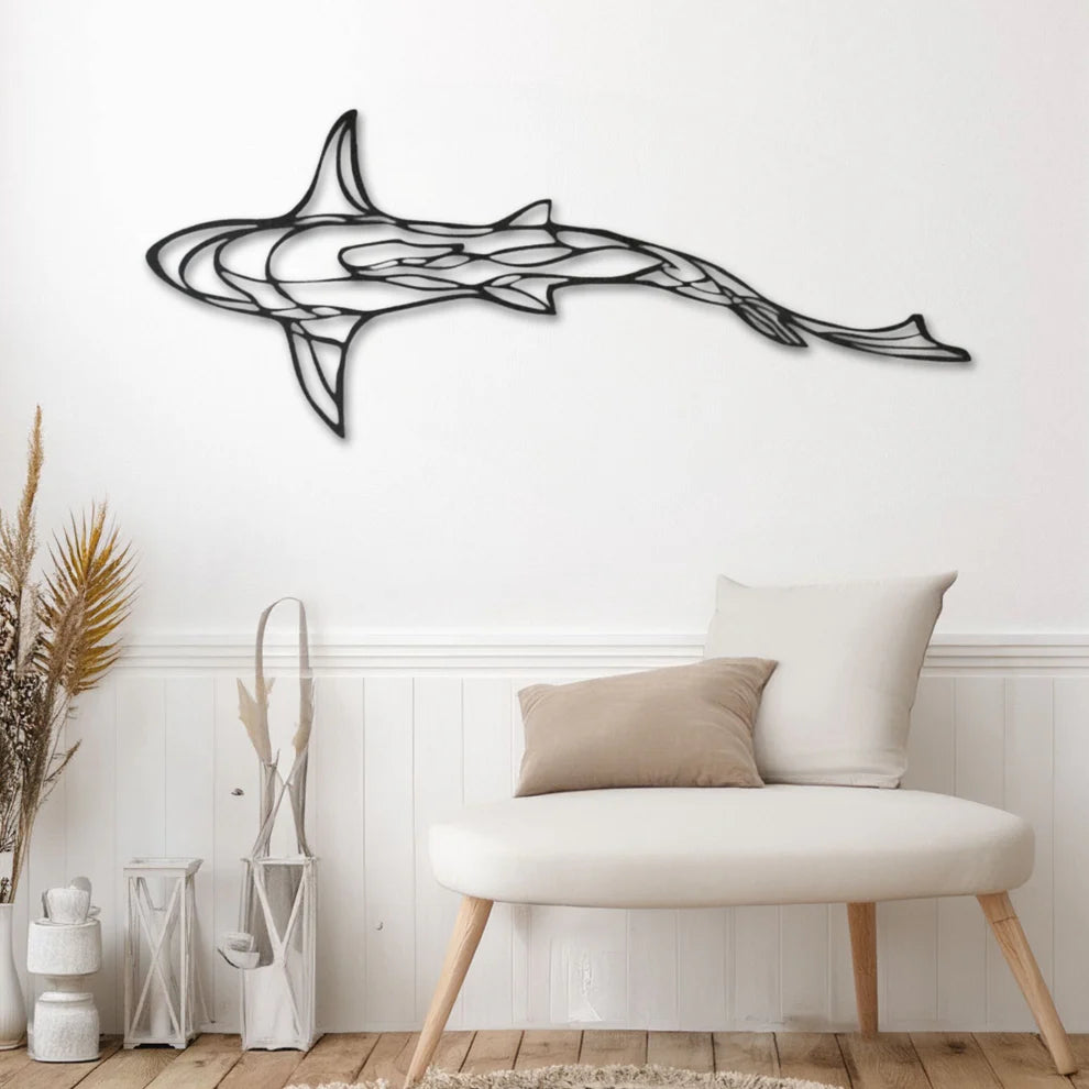 ديكور جداري معدني - بزينة على شكل قرش