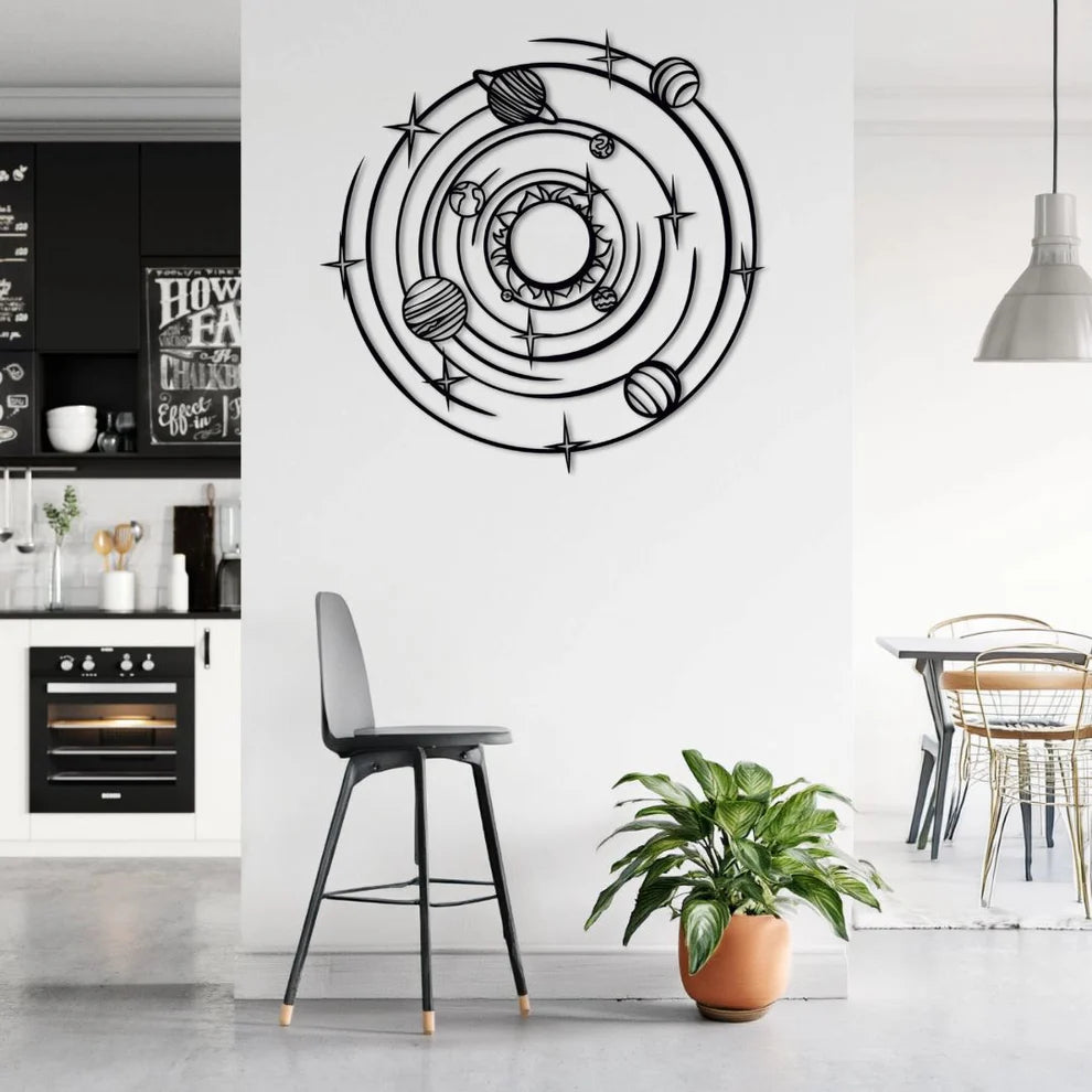 ديكور جداري معدني  بزينة تصميم الكون