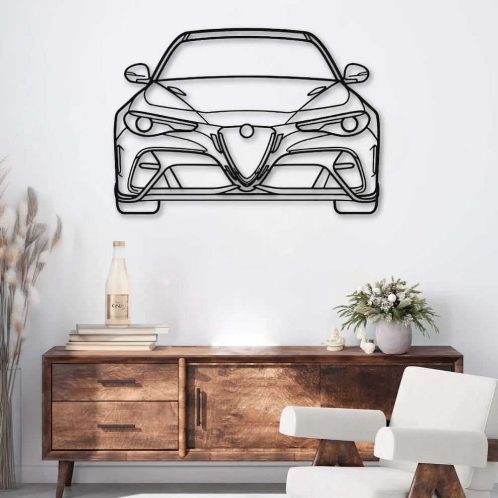 GTAm ديكور جداري معدني بزينة سيارة – ألفا روميو جوليا