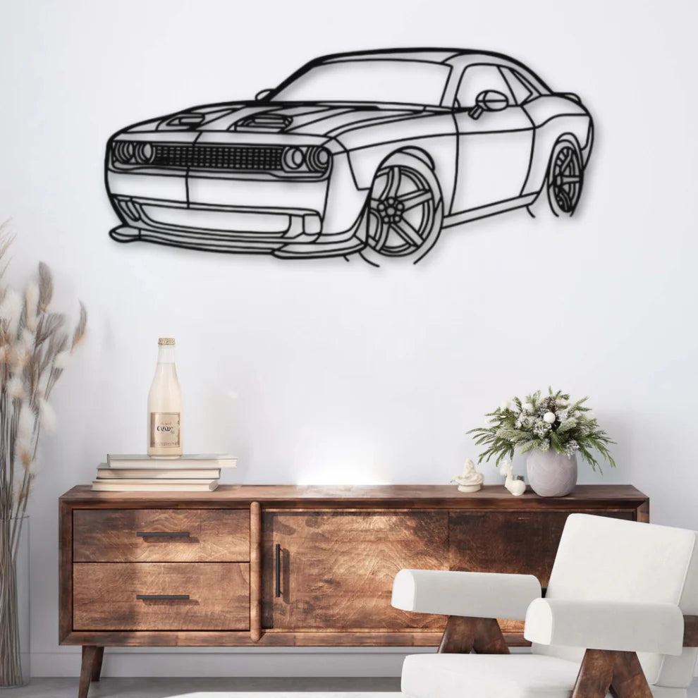 ديكور جداري معدني بزينة دودج تشالنجر SRT موديل 2023