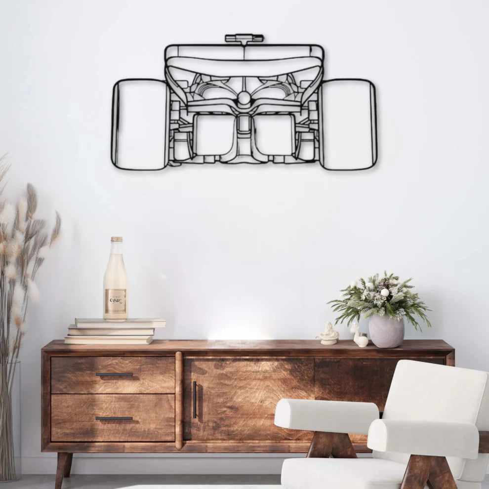 ديكور جداري معدني بزينة سيارة فيراري صSF-24 (من الخلف)