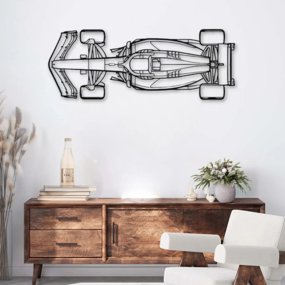 ديكور جداري معدني بزينة سيارة فيراري SF-24 (من الأعلى)